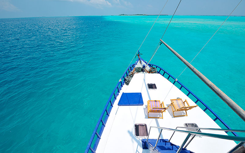 Maldive in barca